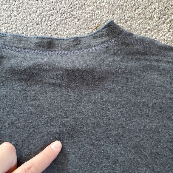 LL Bean Shirt Mens 2XL XXL Blue Gray Lined Wool River Driver Base Layer - Picture 5 of 11